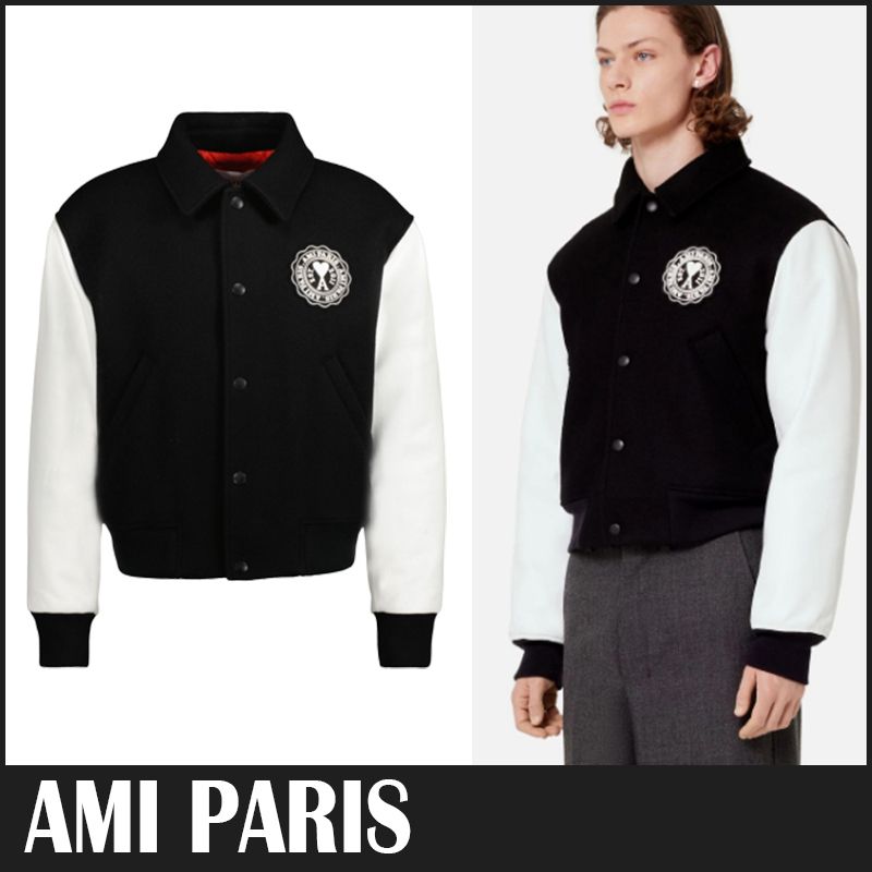 ☆送料関税込☆AMI PARIS ダブルウール バーシティ ジャケット☆ (AMI