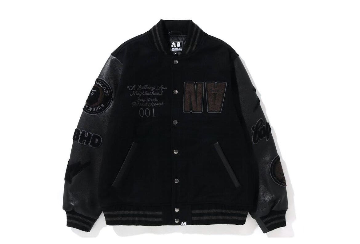 BAPE x Neighborhood Numbering Exclusive Varsity Jacket (A BATHING