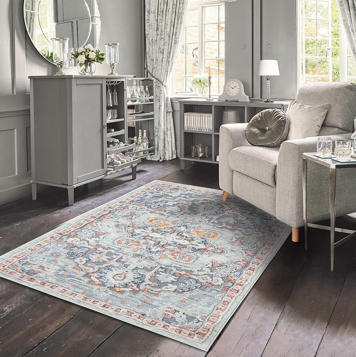 ローラアシュレイ*人気 ペルシャ風 ラグ マット絨毯 152×100㎝ (Laura