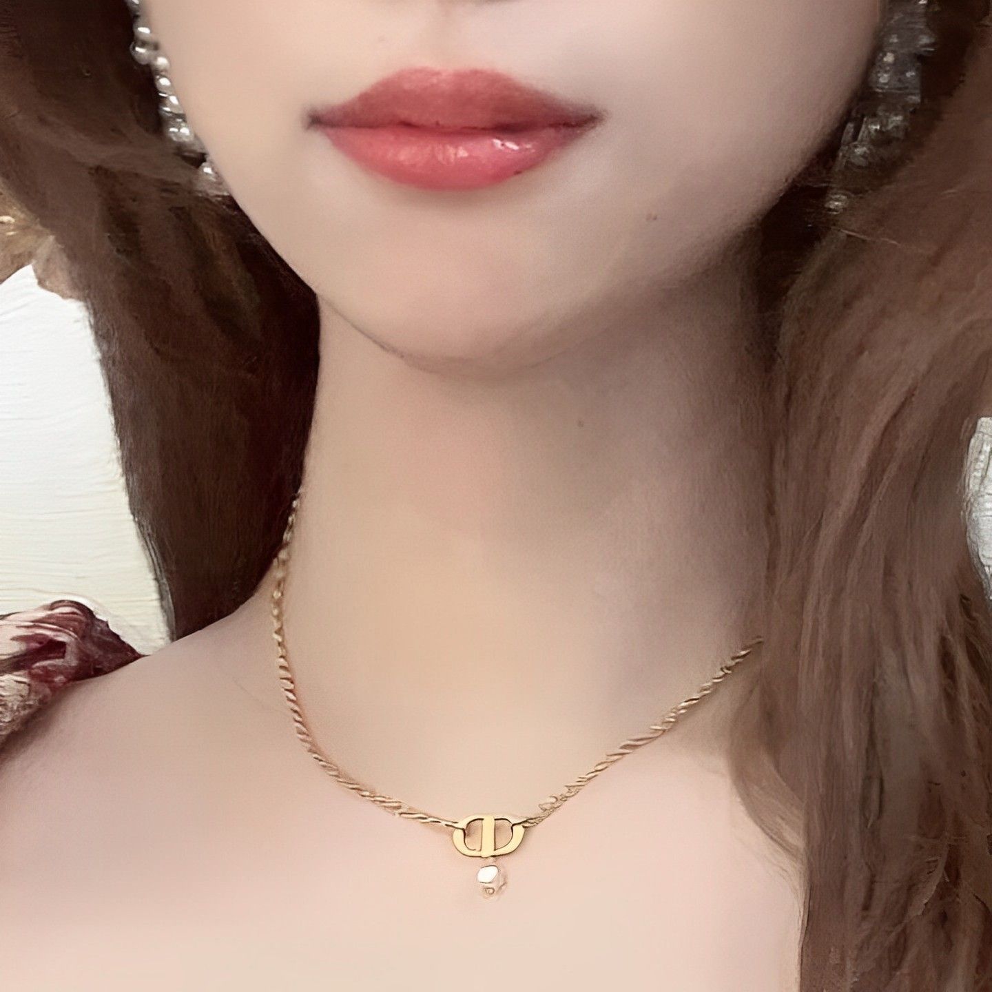 パールが可愛い♡【Dior】《PETIT CD》ネックレス (Dior/ネックレス