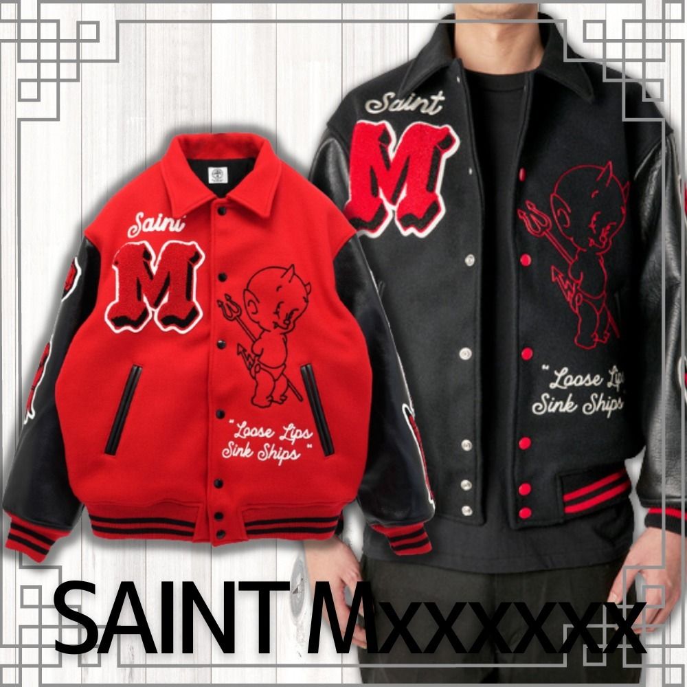 送料込【SAINT Mxxxxxx】VARSITY JKT DEVIL M / ジャケット (Saint