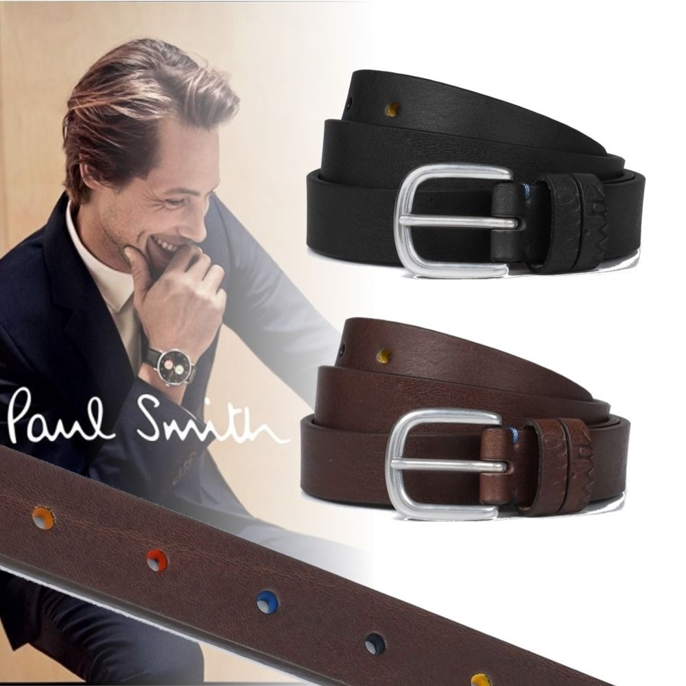 Paul Smith】完売必至！カラーステッチ エンボスロゴベルト (Paul