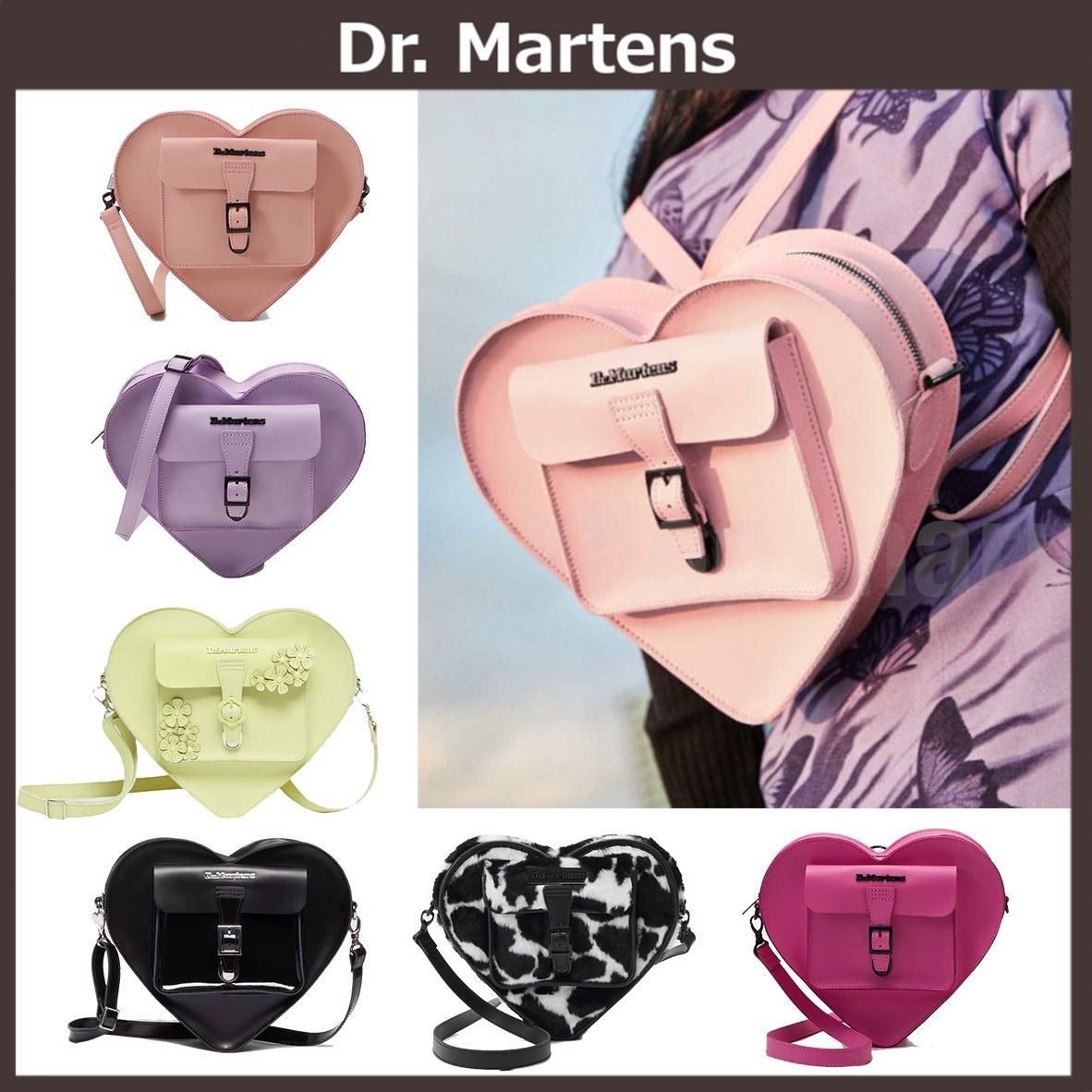 Dr Martens◇ハート レザー バックパック ショルダーバッグ 2way (Dr
