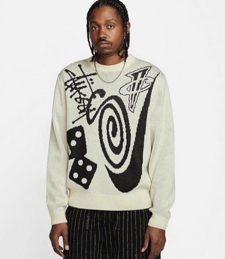 ☆大人気☆23SS Stussy X Nike Long-Sleeve Knit Sweater (STUSSY