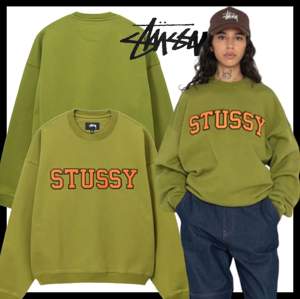 ☆送料・関税込☆Stussy☆RELAXED OVERSIZED CREW green☆ (STUSSY