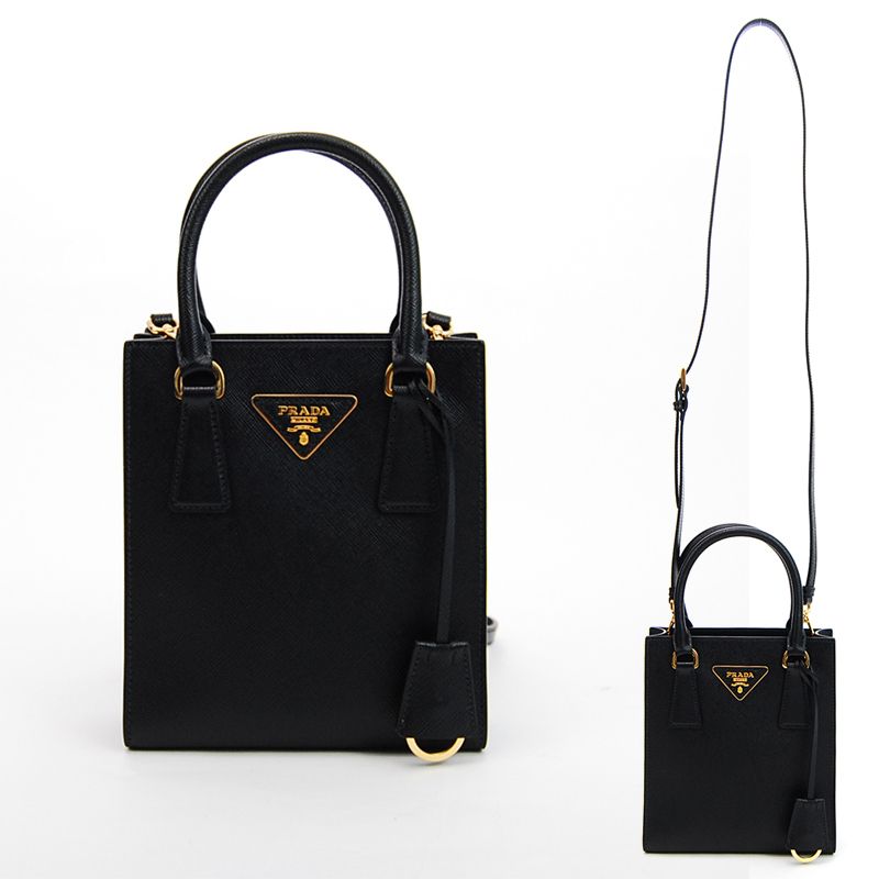 関税負担なし☆PRADA プラダ サフィアーノレザー ハンドバッグ (PRADA