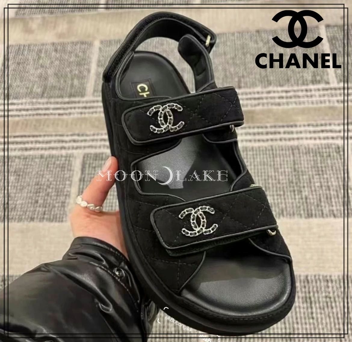 23SS☆》シャネル サンダル スエード フットベット (CHANEL/サンダル