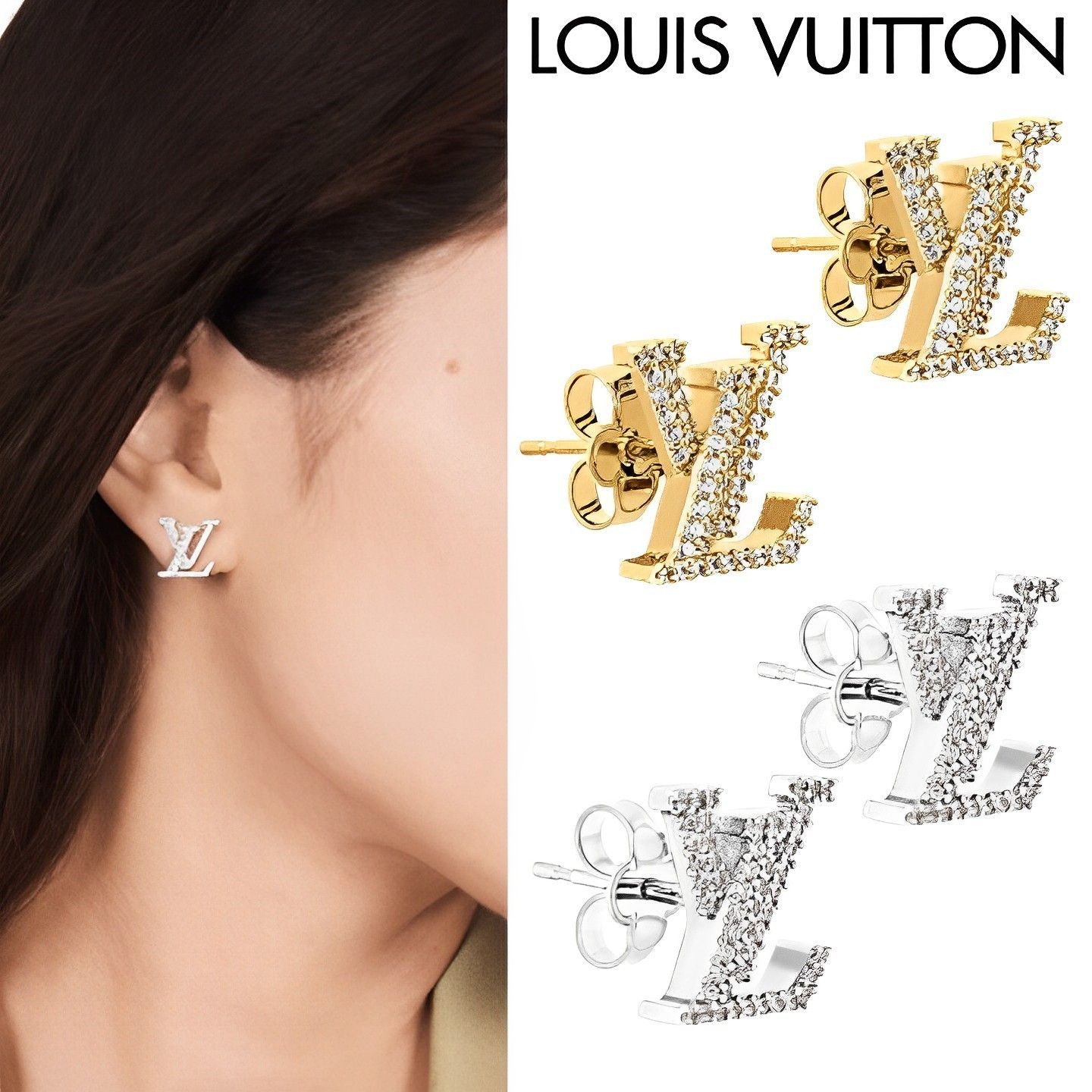 Louis Vuitton】ブックル ドレイユ LV アイコニック ピアス (Louis