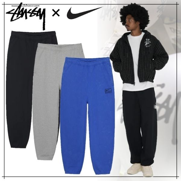 大注目コラボ【STUSSY x NIKE】起毛フリース スウェットパンツ
