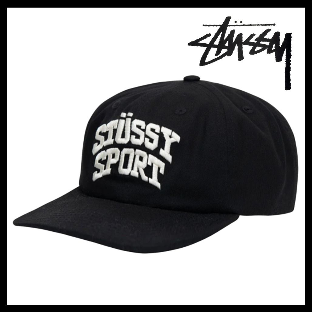 ☆関税込☆Stussy☆Stussy Sport Cap Black☆キャップ☆ (STUSSY