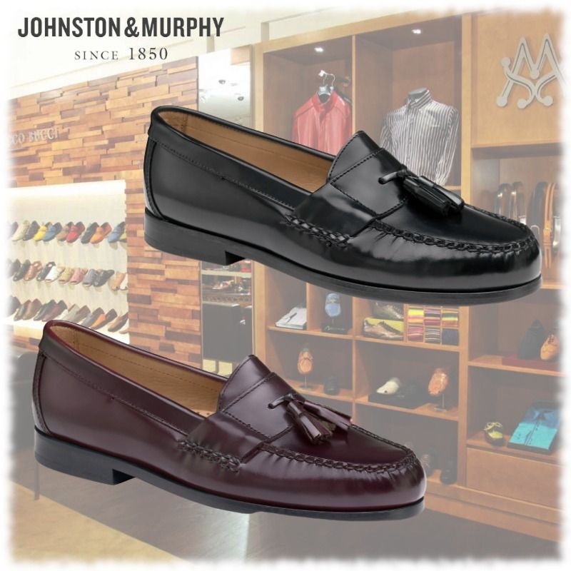 限定☆ジョンストン&マーフィー タッセル レザーローファー (Johnston