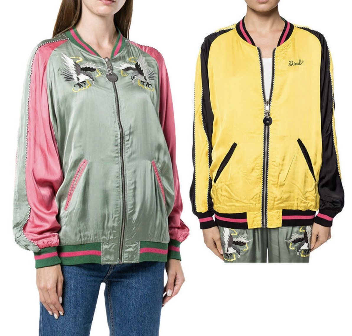 レア＊ DIESEL リバーシブル スカジャン P/K 送料・関税込み (DIESEL