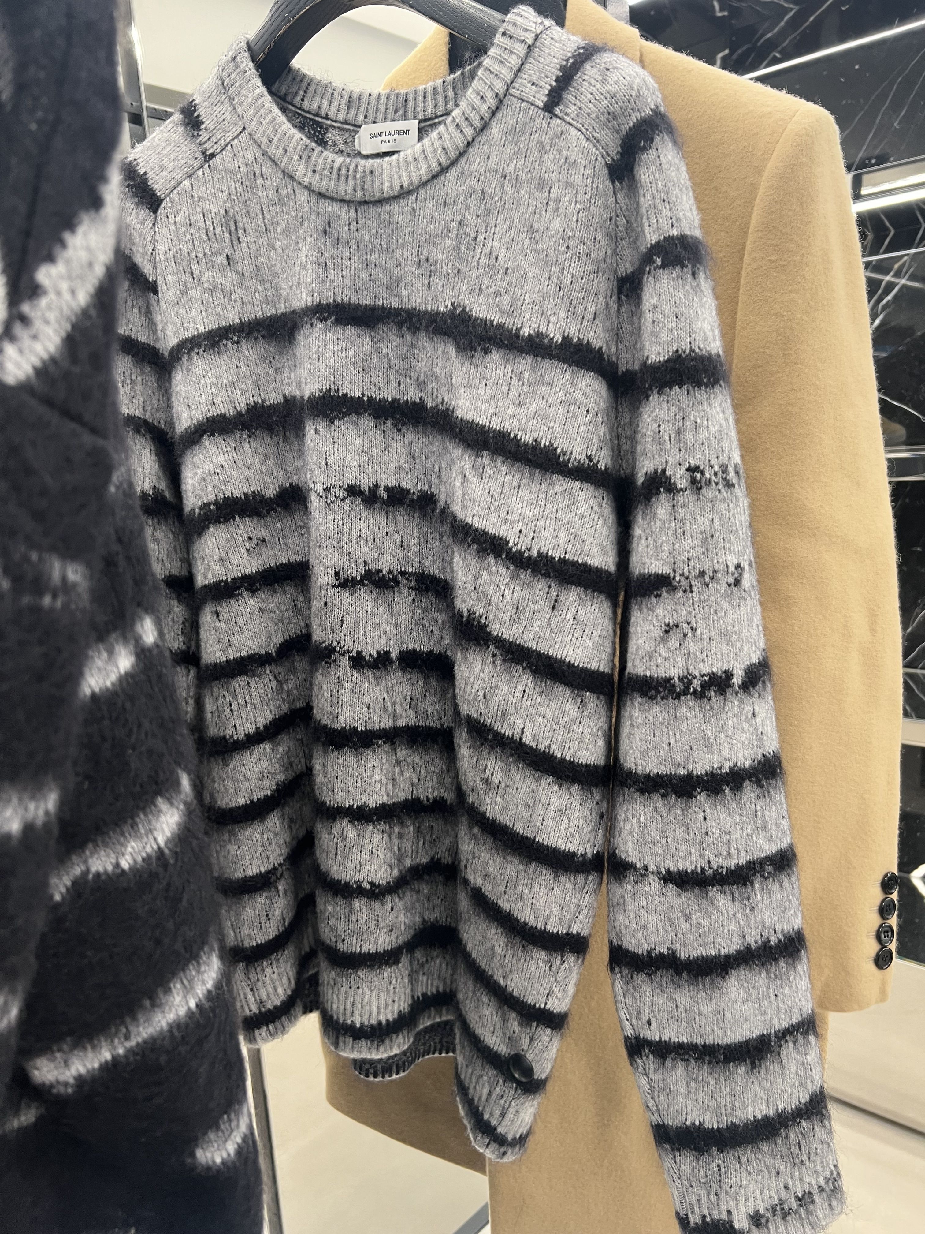 サンローラン】大特価！モヘア セーター ストライプ (Saint Laurent