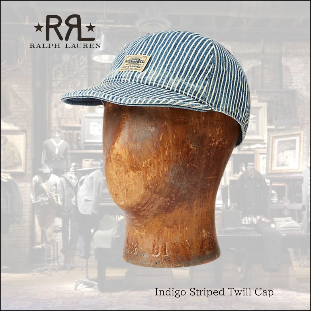 おすすめ♪【RRL by RALPH LAUREN】Indigo Striped Twill Cap (RRL