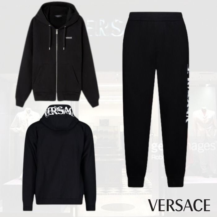 VERSACE ロゴ ジップアップ パーカー&スウェット セットアップ