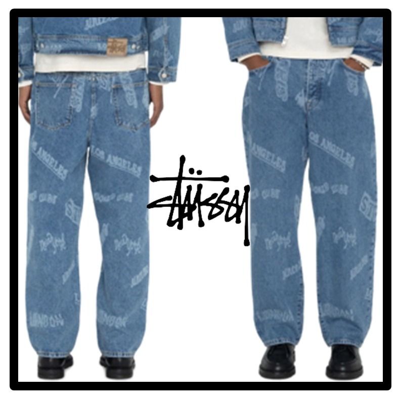 ☆送料 関税込☆Stussy☆WORLDWIDE BIG OL' JEANS☆STONE WASH (STUSSY