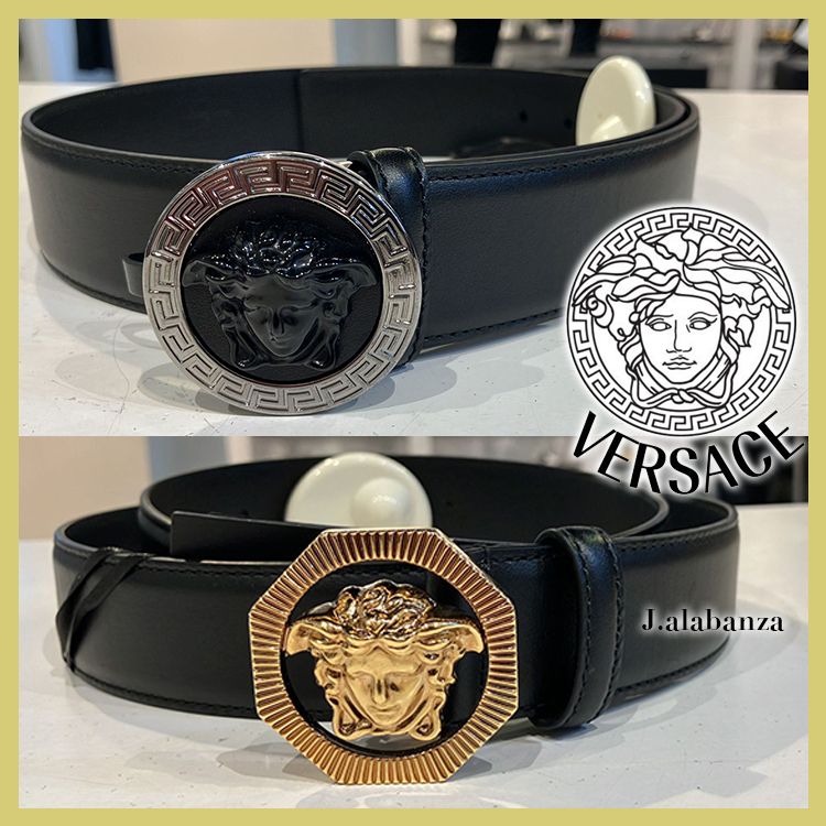 ヴェルサーチェ☆2色 メデューサバックルベルト (VERSACE/ベルト