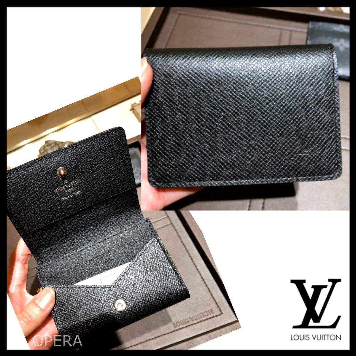 すぐ届く Louis Vuitton タイガ 名刺入れ カードケース ブラック