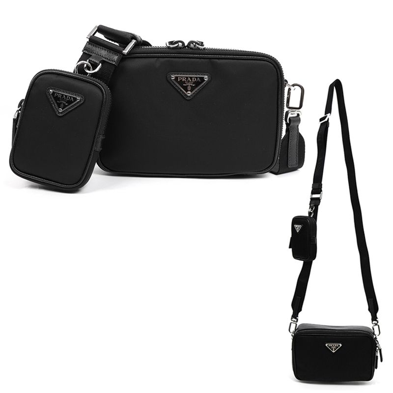 関税負担なし☆PRADA Re-Nylon and Saffiano クロスボディバッグ