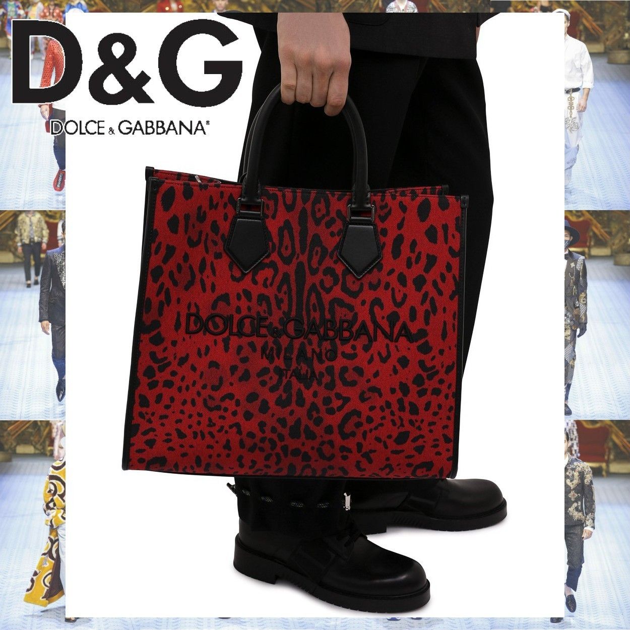 Dolce & Gabbana ロゴ レオパード柄 トートバッグ 2WAY (Dolce