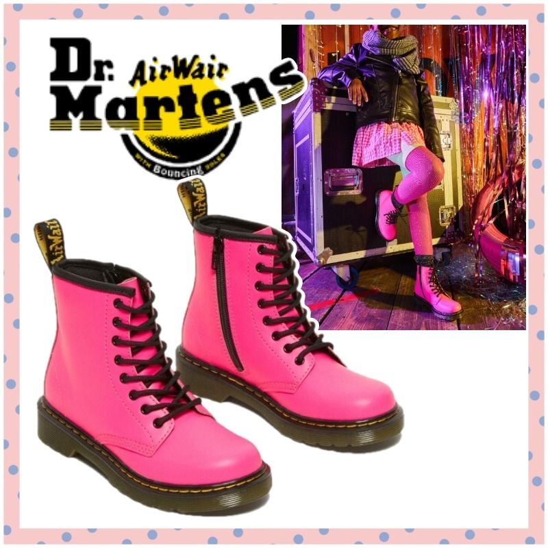 Dr. Martens】1460 J 8 ホール ブーツ（17cm～21cm）ピンク (Dr