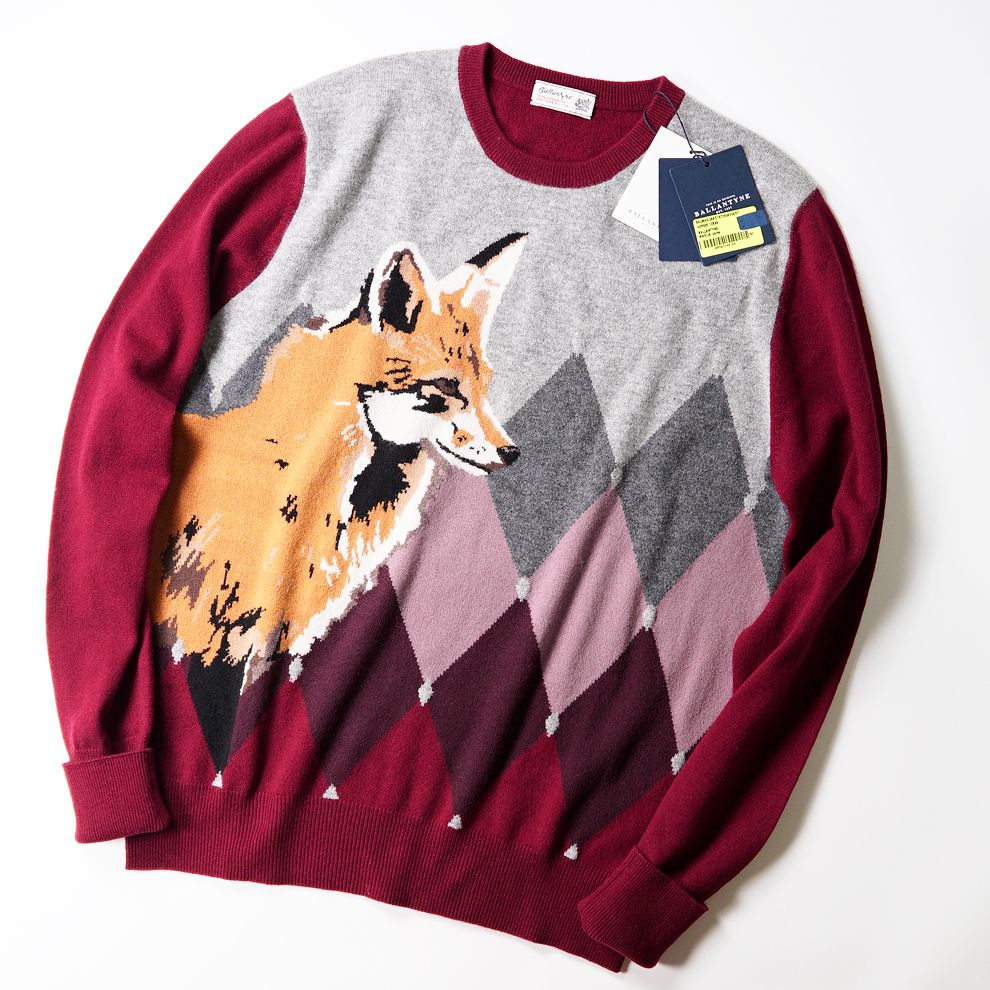 復刻タグカシミヤ100/BALLANTYNE限定バランタインニットセータ