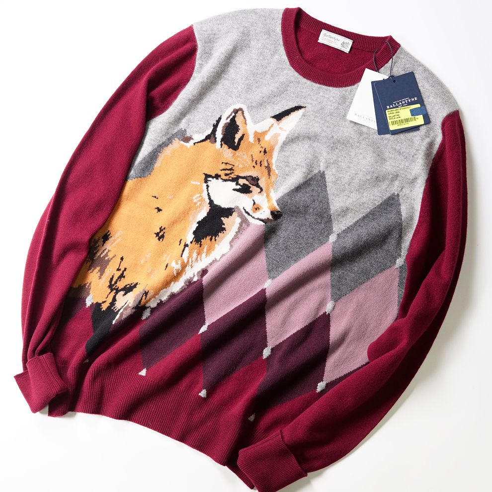 復刻タグカシミヤ100/BALLANTYNE限定バランタインニットセータ