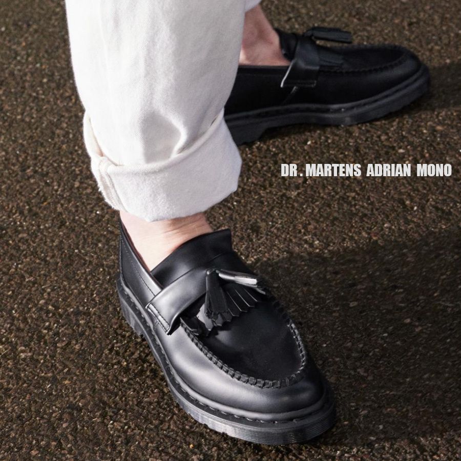 Dr Martens☆ADRIAN MONO☆タッセル ローファー☆BLACK SMOOTH (Dr