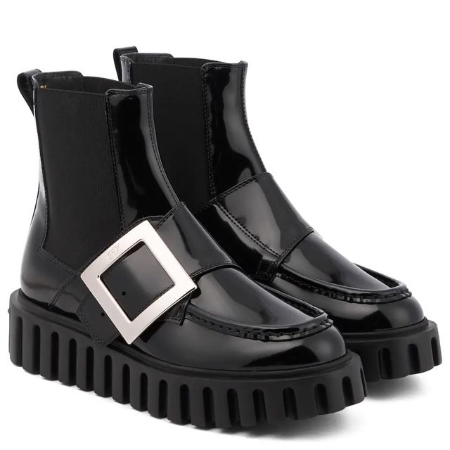 ロジェ・ヴィヴィエ】 ブーツ ヴィヴ ゴーチック ブラック (Roger