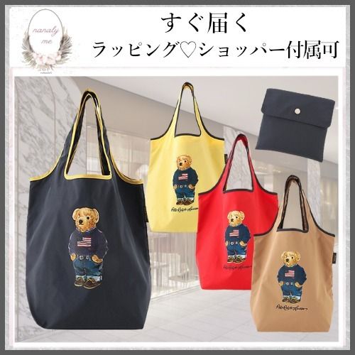 たためるエコバッグ♡】ポロベア トートバッグ 大人気 (POLO RALPH