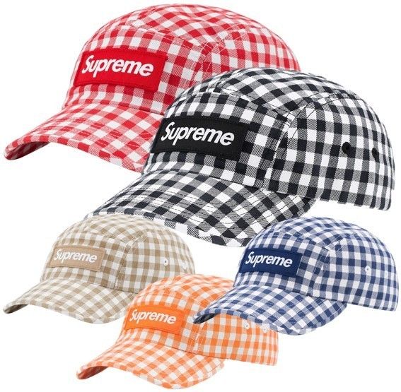 Supreme ボックスロゴ ギンガム キャンプキャップ SS23 関送料込