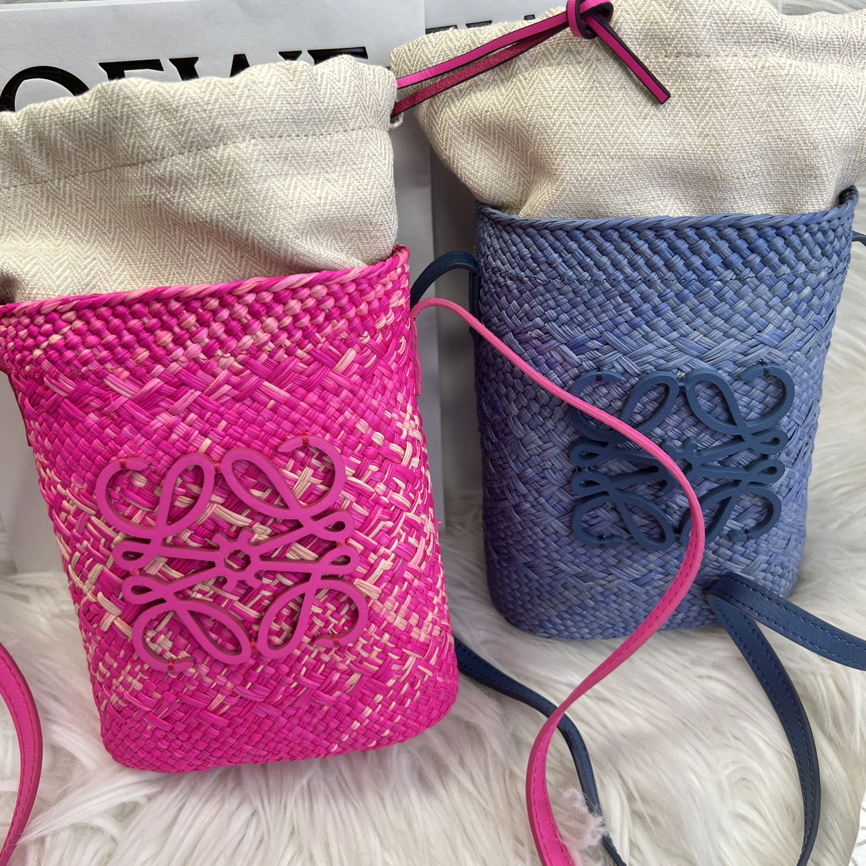 LOEWE ロエベ スクエアポケット（イラカヤシ＆カーフ） (LOEWE/かご