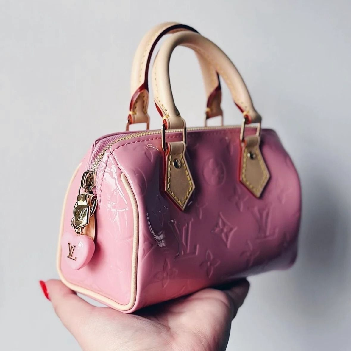 Louis Vuitton Nano Speedy Mochi Pink handbag M81879 (Louis Vuitton