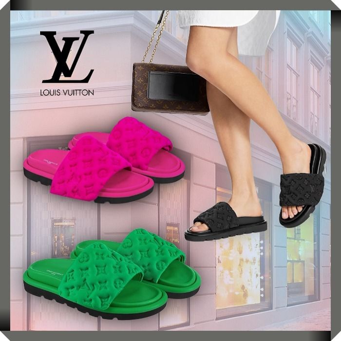 大人気♪Louis Vuitton☆プールピロー・ライン ミュール (Louis