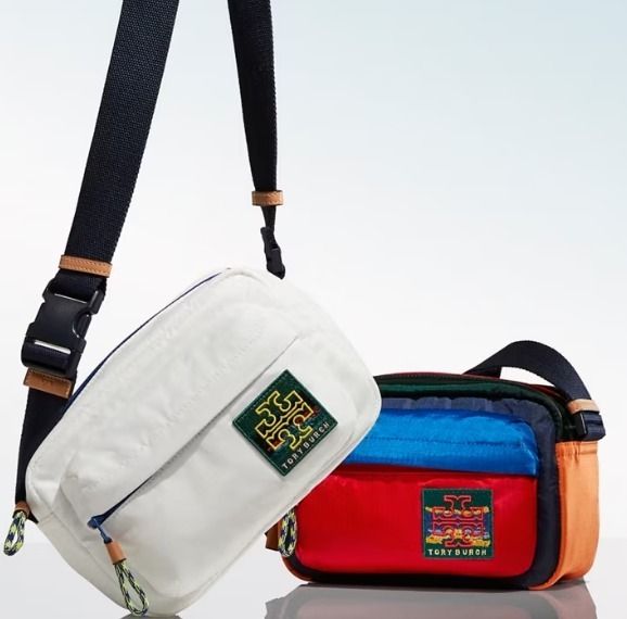 トリーバーチボディバッグリップトップ クロスボディ保存袋付き