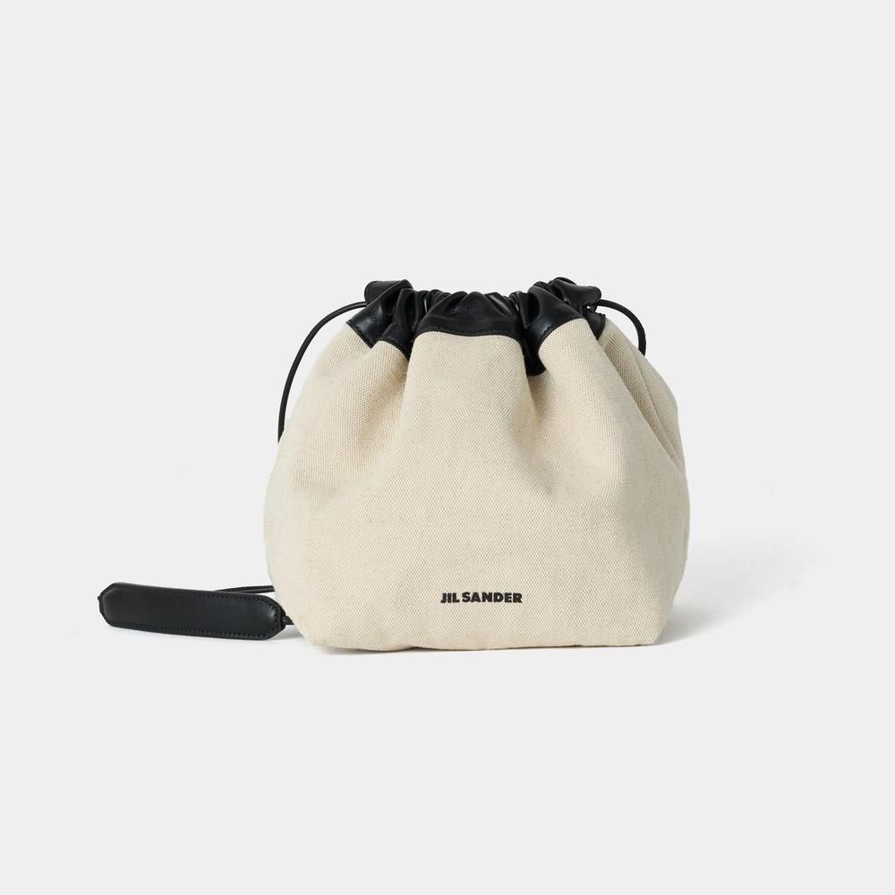 Jil Sander】 ジルサンダー ロゴ クロスボディ 巾着 バッグ (Jil