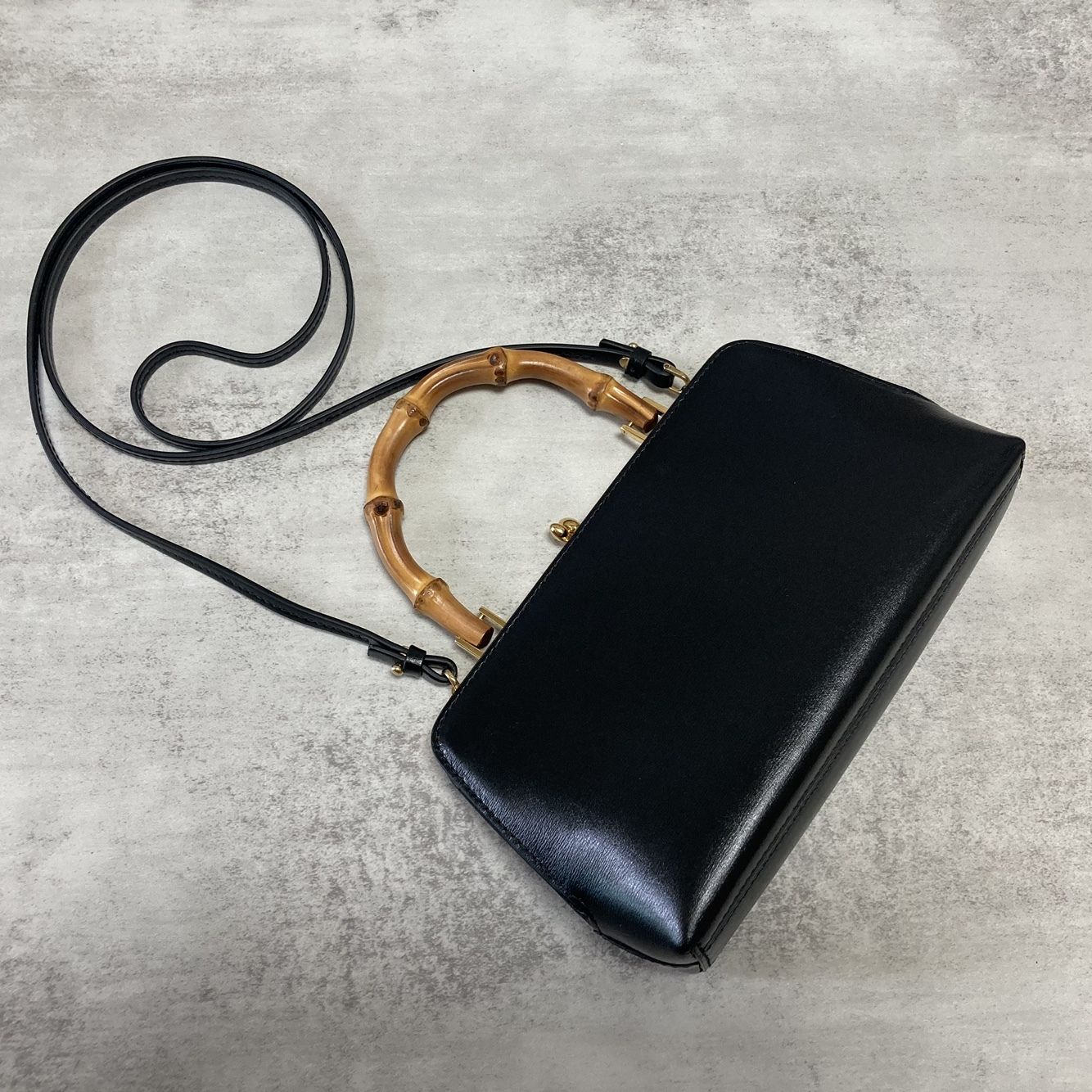 関税なし☆Jil Sander☆GOJI バンブーハンドル 2WAYレザーバッグ (Jil