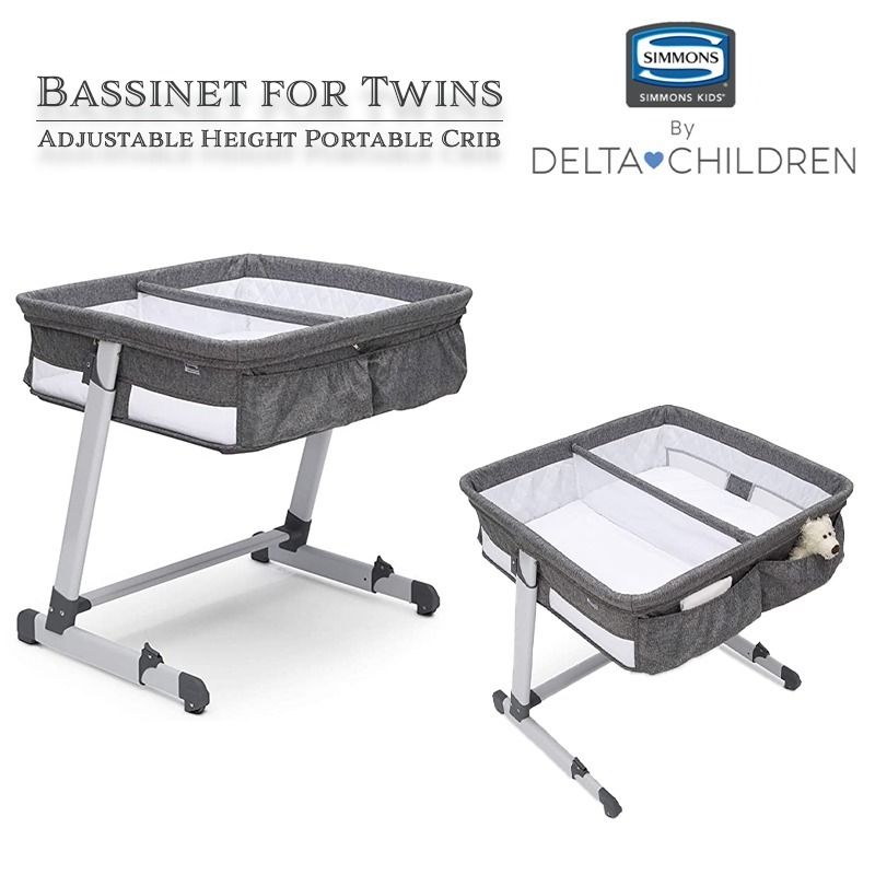 Delta Children シモンズ キッズ 双子用 ベビーベッド ☆ (Delta