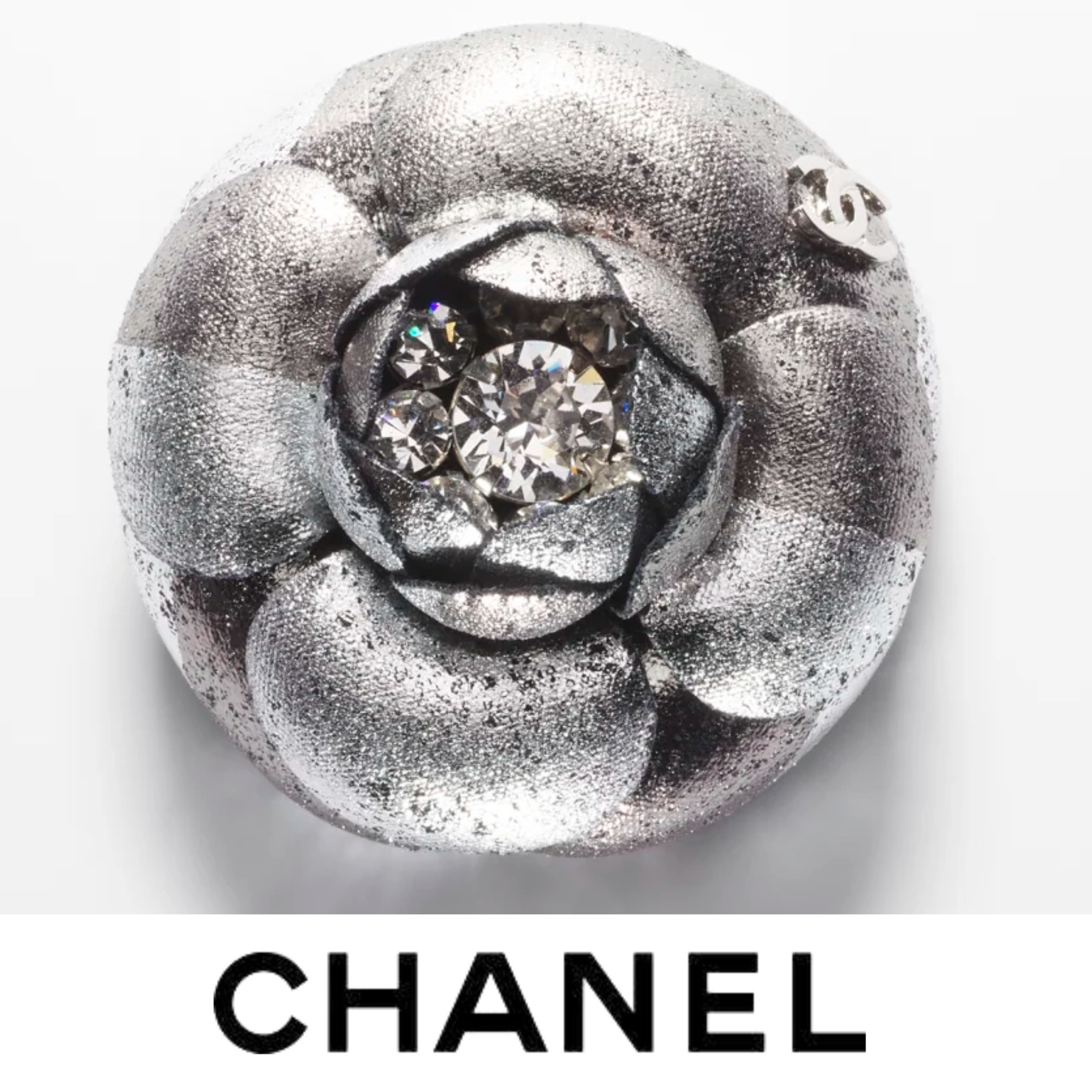 シャネル カメリア コサージュ ブローチ ヴィンテージ ピンク 箱付