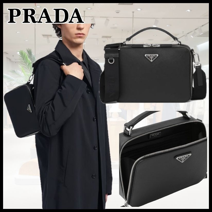 ☆PRADA☆ブリック サフィアーノ レザーメッセンジャー バッグ (PRADA