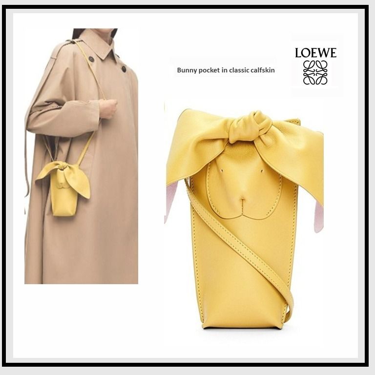 ☆LOEWE ☆ Bunny pocket クロスボディバッグ☆ ダークイエロー (LOEWE