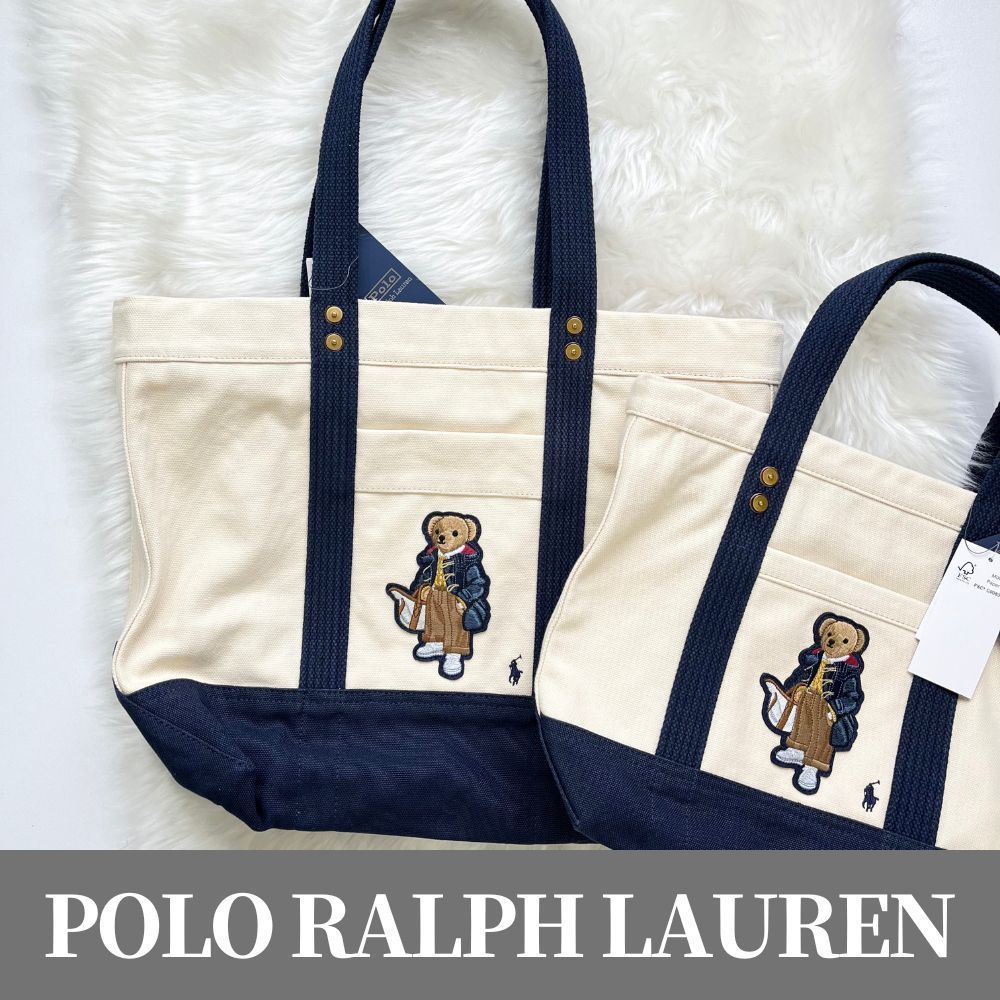 ラルフローレン ポロベア キャンバストート Lサイズ ギフトOK (POLO