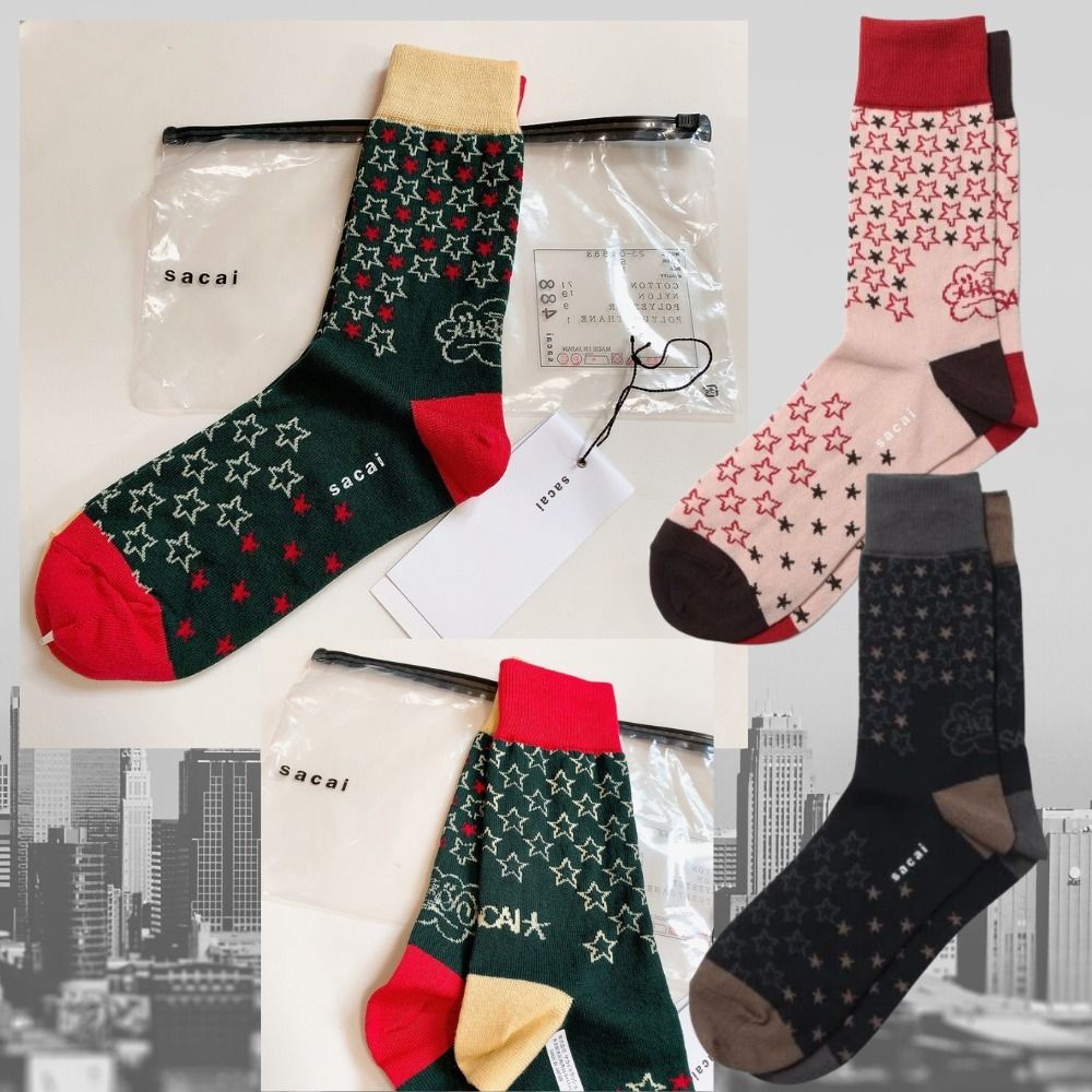 お届け早い【sacai×Eric Haze】コラボ スターバンダナ ソックス (sacai