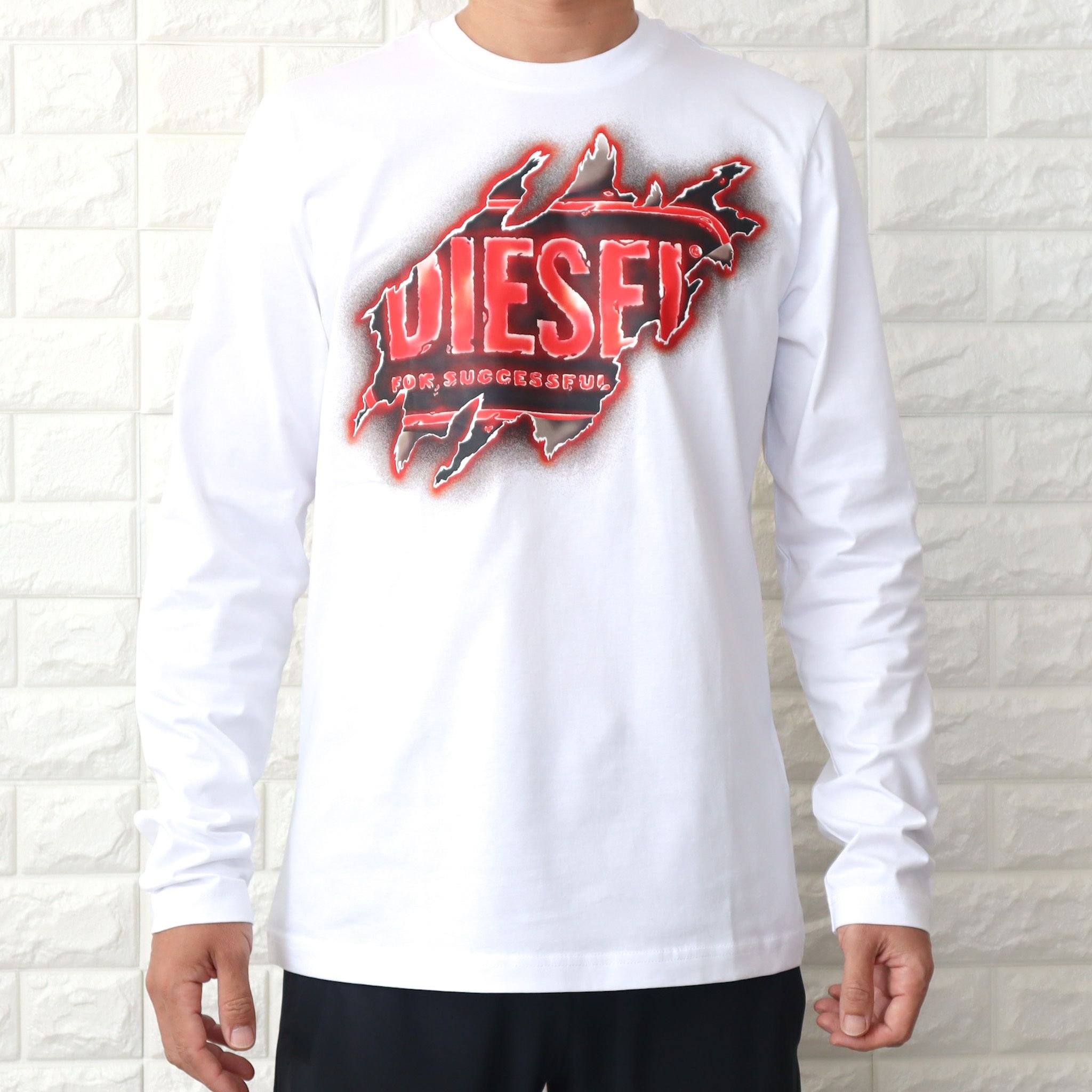 ディーゼル DIESEL 長袖 Tシャツ メンズ ロンT T-DIEGOR-LS-E3 (DIESEL
