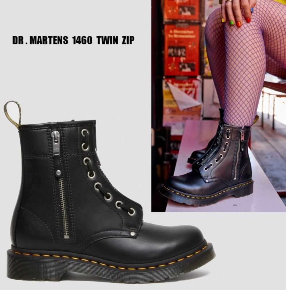 Dr Martens☆1460 TWIN ZIP☆2WAY☆兼用☆BLACK WANAMA (Dr.Martens