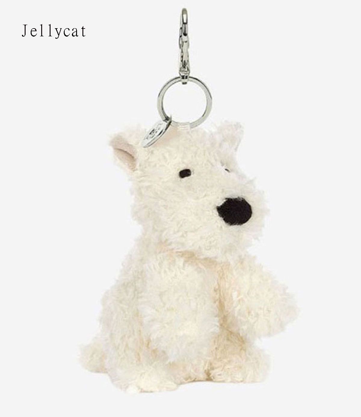 かわいい!!! ☆ Jellycat Munro Scottie Dog Bag Charm Cream