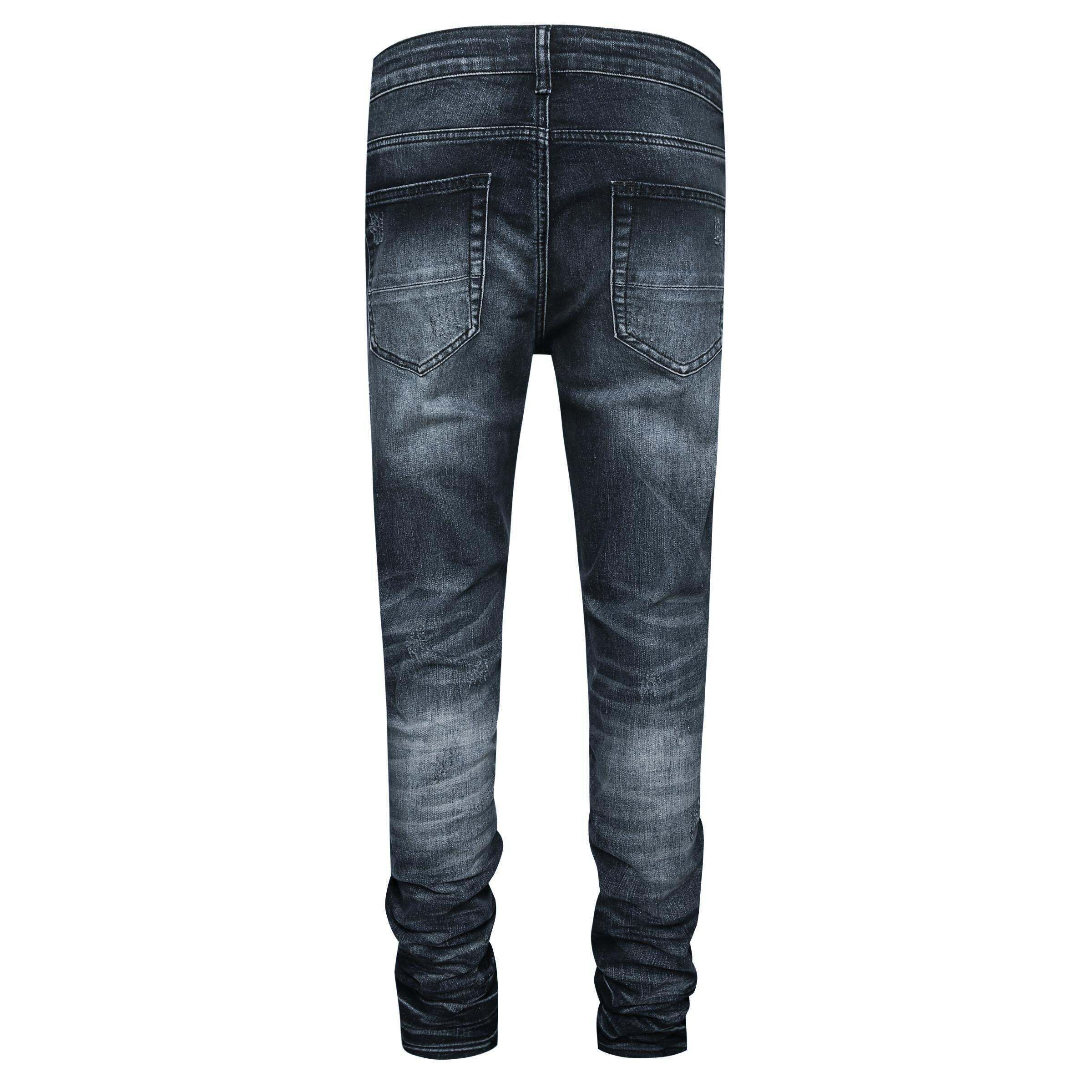 関税/送料込み【H.ESNTLS】ダメージスキニージーンズ (HESNTLS/デニム