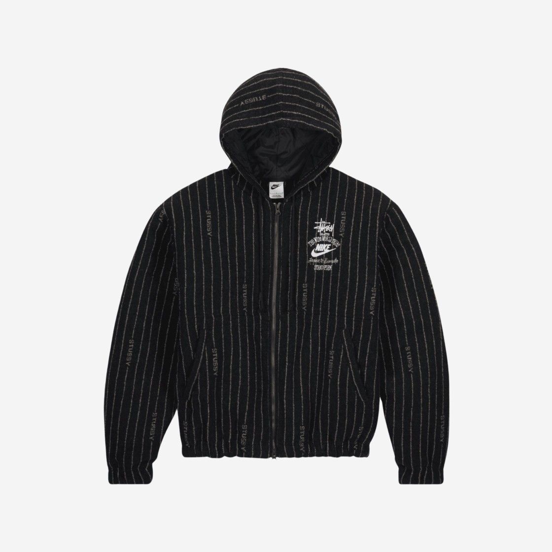 STUSSY】 Nike x Stussy NRG Striped Wool Jacket Black (STUSSY
