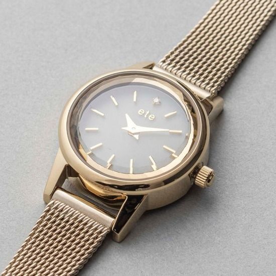 ete/エテ*ソーラーウォッチ メッシュベルト*直営ギフト包装 (アナログ