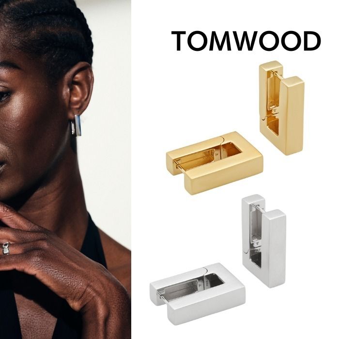 光沢感】Tom Woodトムウッド スクエアフープピアス (Tom Wood/ピアス